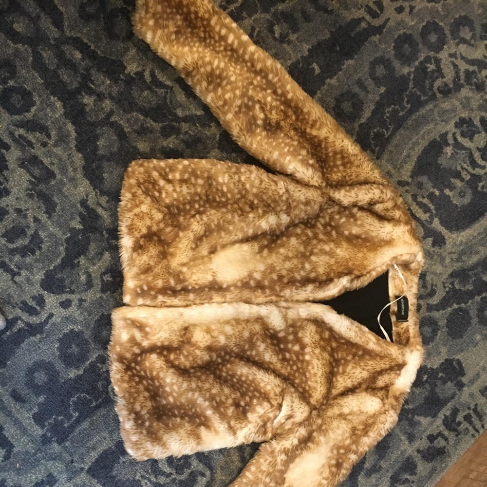 Large minkpink faux fur coat